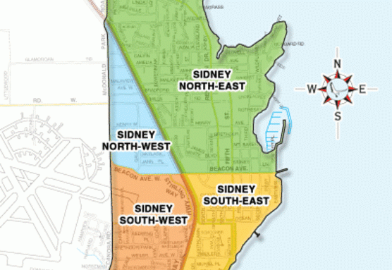 Sidney Canada Map - Daryn Goldarina