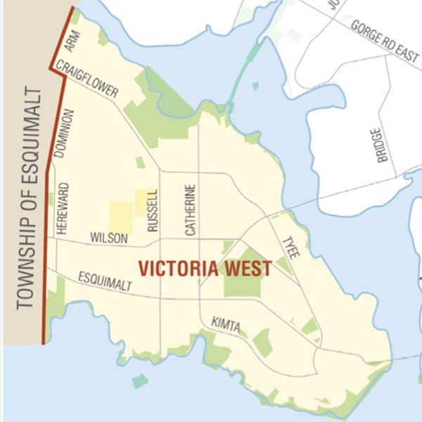Vic West Songhees Map
